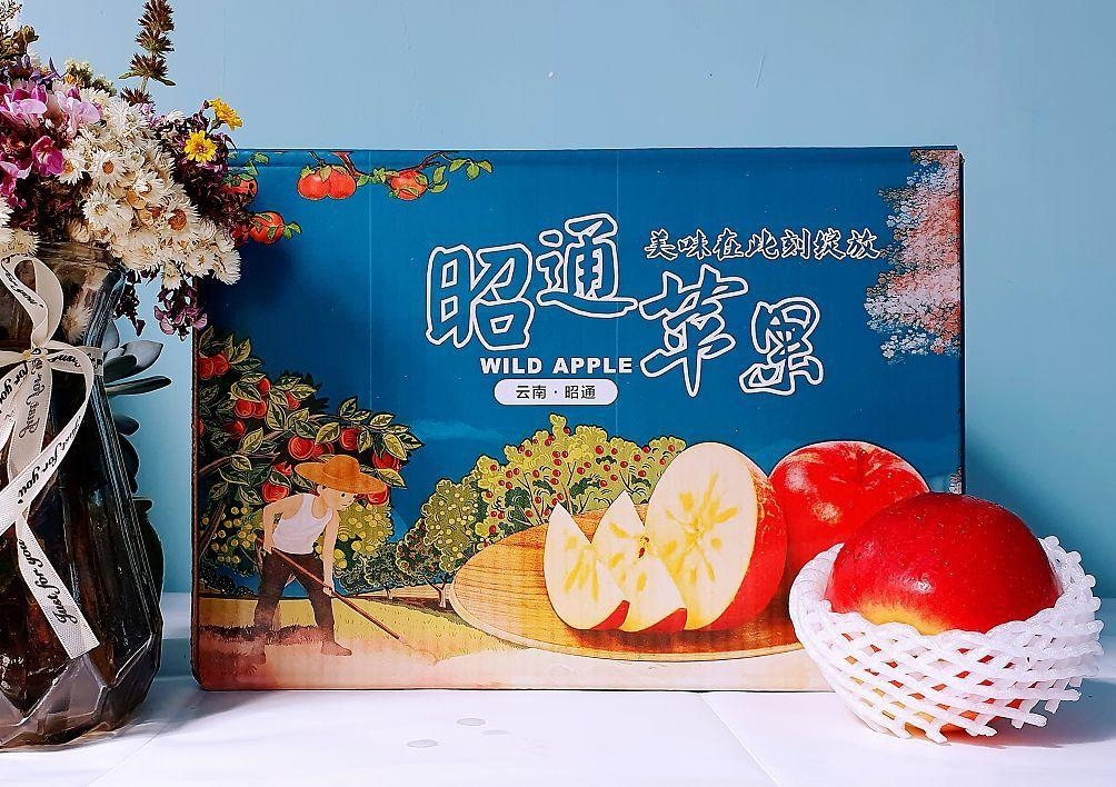 云南昭通黑卡苹果12枚小果（4斤净重）